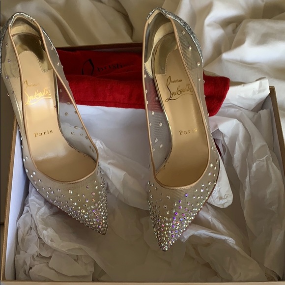 Christian Louboutin Strass Follies Glitter Pumps - Picture 7 of 8